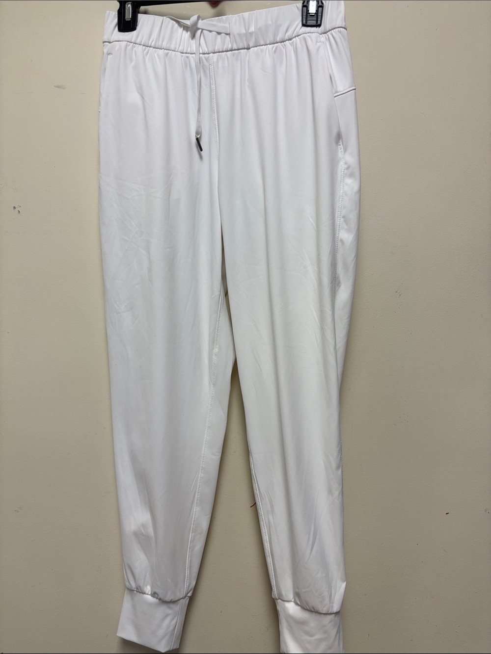 Elastic Waist Drawstring Cuffed Jogger Pants Size S Side Pockets New